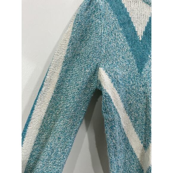 Vtg 80s 90s Angora Blend Sweater M Indie Preppy Chevron Y2K Grandma Eclectic - Picture 5 of 11